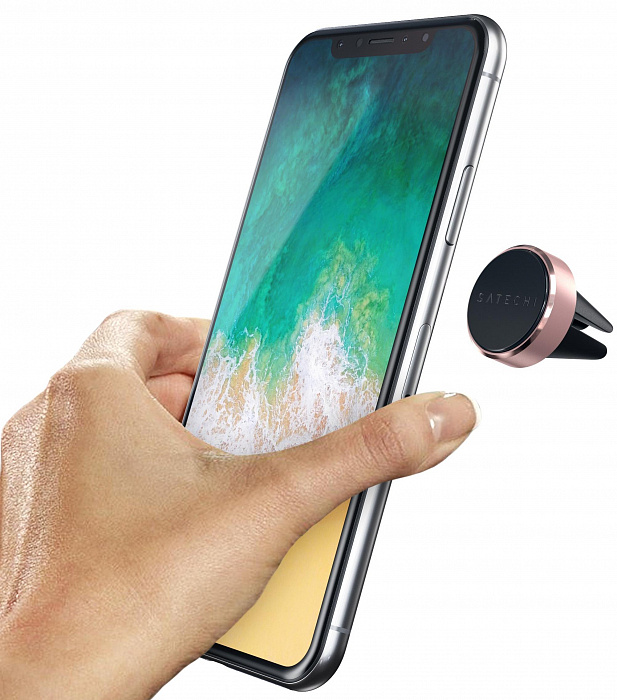 Держатель Satechi Aluminum Vent Magnet Mount ST-MVMR (Rose Gold) купить в интернет-магазине icover