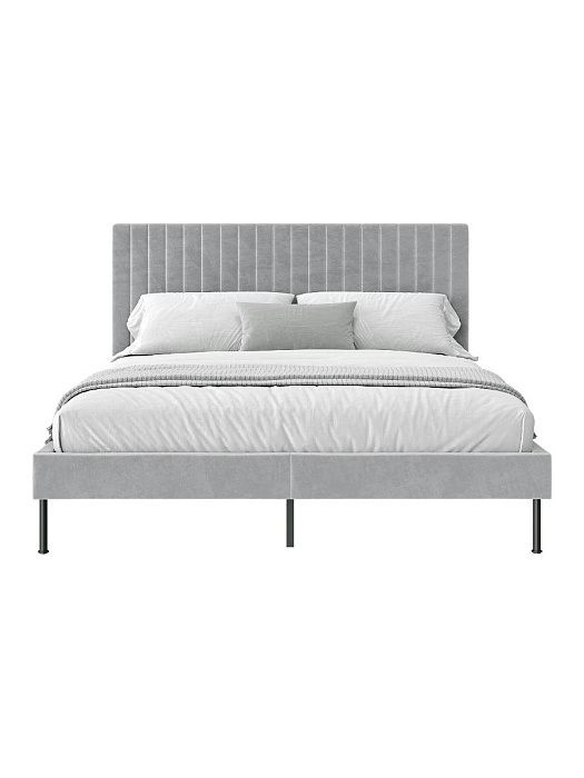 Кровать двуспальная RIDBERG LUGANO 160x200 Велюр NEO 24 (Light Grey) купить в интернет-магазине icover