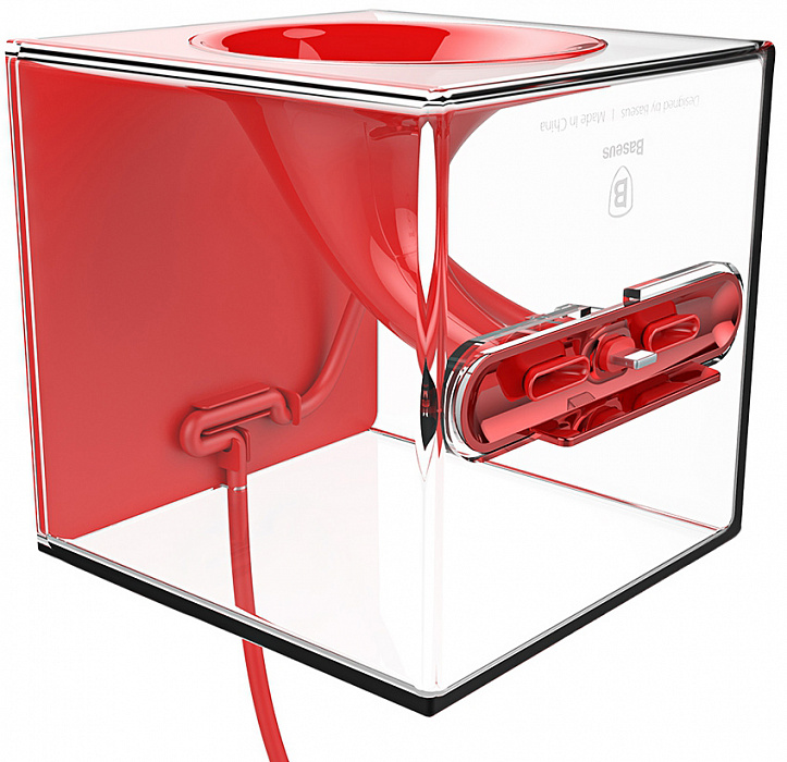 Док-станция Baseus Amplify Sound Charging Station (SUHJH-09) для iPhone (Red) купить в интернет-магазине icover