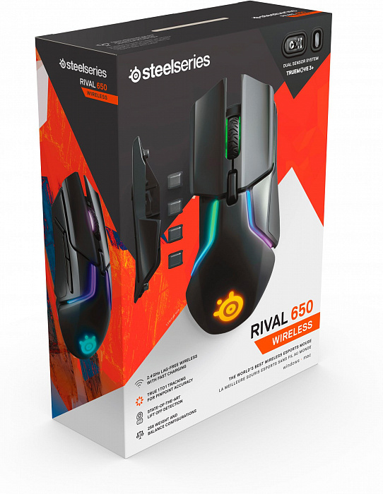 Игровая беспроводная мышь Steelseries Rival 650 1096107 (Black) купить в интернет-магазине icover