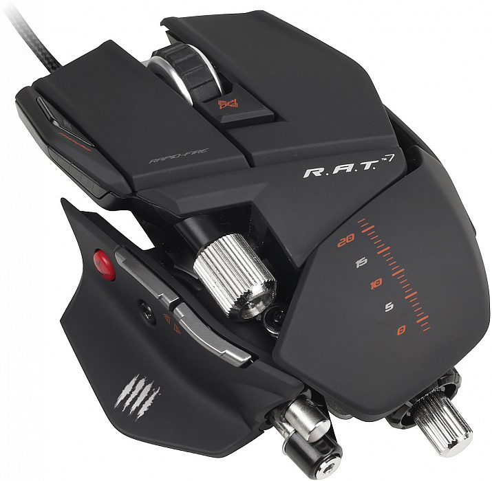 Mad Catz R.A.T.7 Gaming Mouse (MCB4370800B2/04/1) - проводная мышь (Matte Black)  купить в интернет-магазине icover