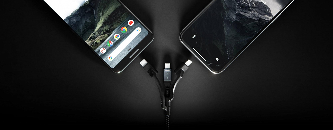 Кабель для iPod, iPhone, iPad Nomad Universal Kevlar USB-A to Lightning/USB-C/microUSB 1.5m (NM01012B00) купить в интернет-магазине icover