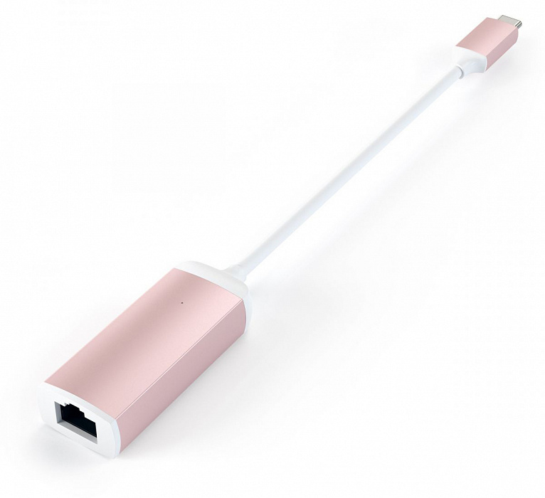 Адаптер Satechi Aluminium USB-C to Ethernet ST-TCENR (Rose Gold) купить в интернет-магазине icover