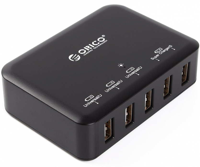 Зарядное устройство Orico DCAP-5S (Black) купить в интернет-магазине icover
