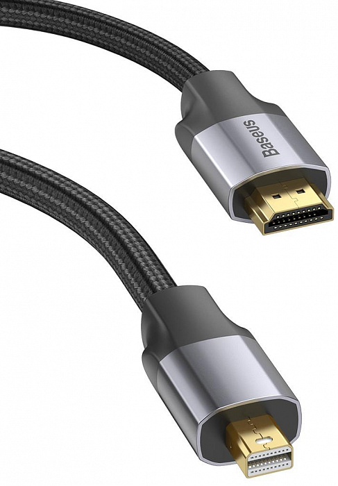 Кабель Baseus Enjoyment Series (CAKSX-L0G) Mini DisplayPort/HDMI 1m (Dark Grey) купить в интернет-магазине icover