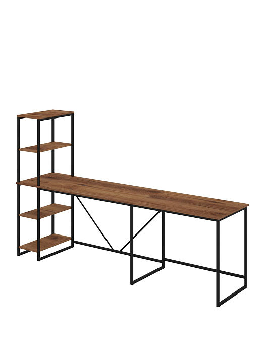 Стол письменный угловой лофт RIDBERG ФЛОРИДА (Dark Oak/Black) купить в интернет-магазине icover