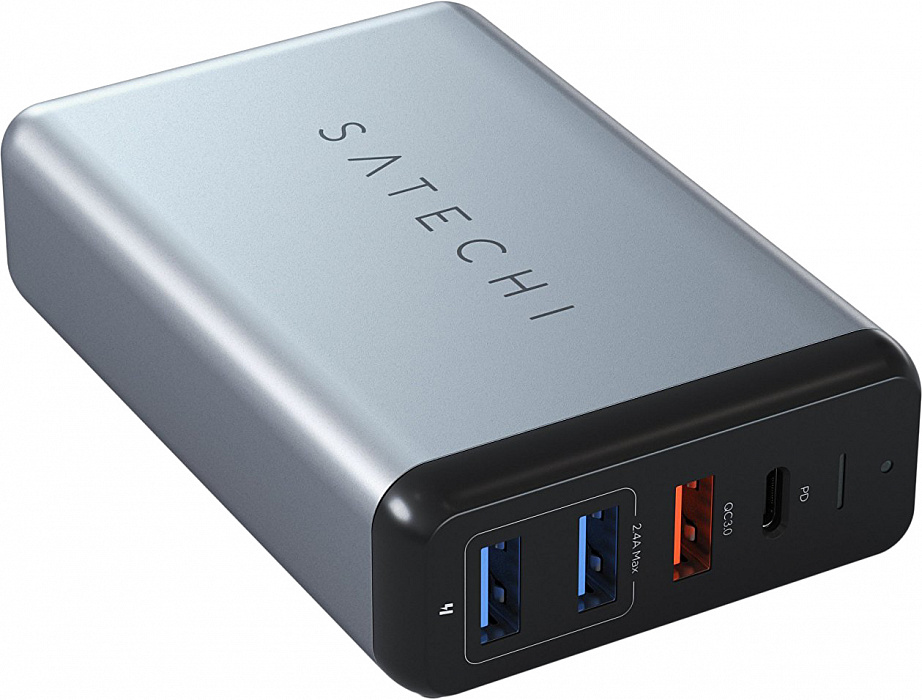 Сетевая зарядка Satechi Travel Charger ST-MCTCAM 75W (Space Gray) купить в интернет-магазине icover