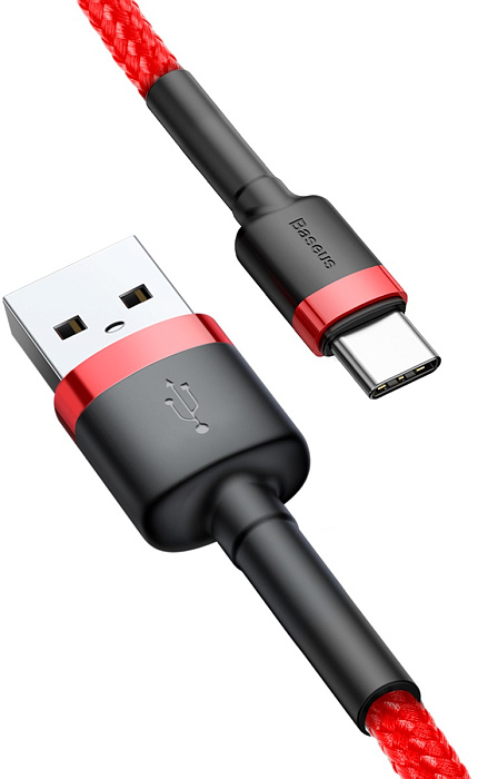 Кабель Baseus Cafule Series USB/USB-C 1m CATKLF-B09 (Red/Red) купить в интернет-магазине icover
