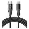 Кабель для iPod, iPhone, iPad Anker PowerLine+ II (A8652H11) Lightning/USB-C 0.9m (Black) купить в интернет-магазине icover