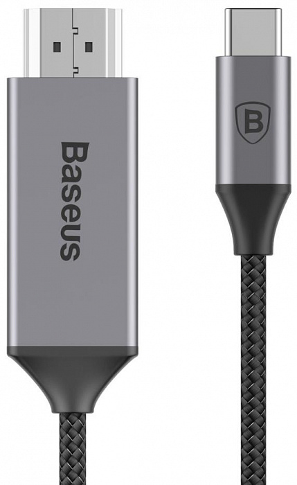 Кабель Baseus C-Video (CATSY-0G) USB-C/HDMI Male 1.8 м (Dark Grey) купить в интернет-магазине icover