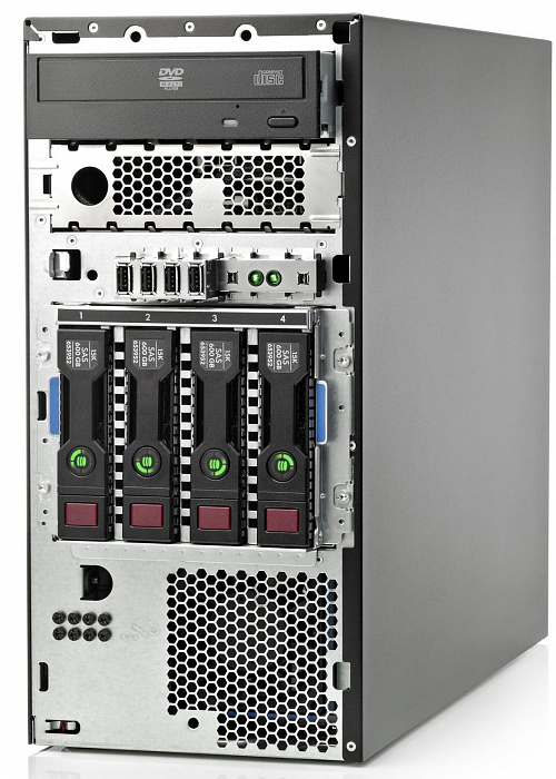 Сервер HP ProLiant ML310e Gen8 v2  NHP Tower (4U), Xeon E3-1220v3 3,1 Ghz, 4Gb, B120i ZM, 1Tb, DVD-RW, iLO4std, 2x1GbEth, 1xPS350HE (724162-425) купить в интернет-магазине icover