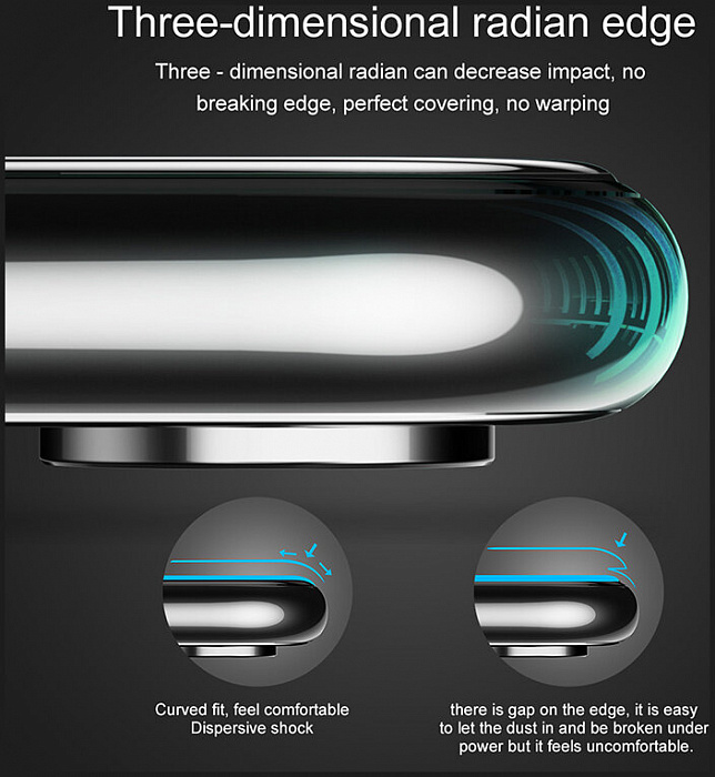 Защитное стекло Baseus Curved Tempered Glass Screen Protector (SGAPIPH65-APE01) для iPhone Xs Max/11 Pro Max (Black) купить в интернет-магазине icover