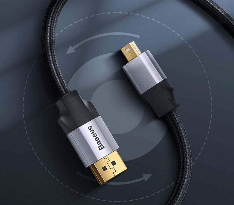 Кабель Baseus Enjoyment Series (CAKSX-L0G) Mini DisplayPort/HDMI 1m (Dark Grey) купить в интернет-магазине icover
