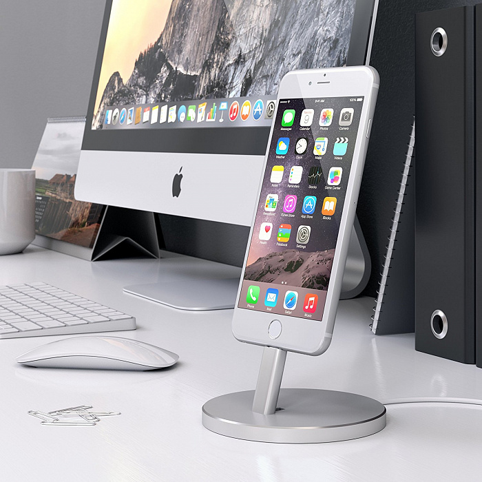 Док-станция Satechi Aluminum Lightning Charging Stand для iPhone (Silver) купить в интернет-магазине icover