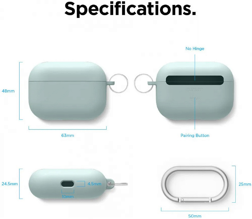 Чехол Elago Liquid Hang Case (EAPPRH-HANG-MT) для AirPods Pro (Mint) купить в интернет-магазине icover
