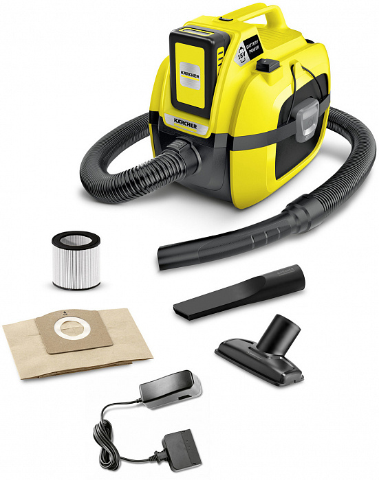 Пылесос Karcher WD 1 Battery Set (Yellow) купить в интернет-магазине icover