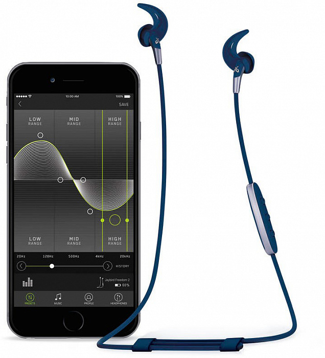 Bluetooth-наушники Jaybird Freedom 2 (985-000766) с микрофоном (Steel Blue) купить в интернет-магазине icover