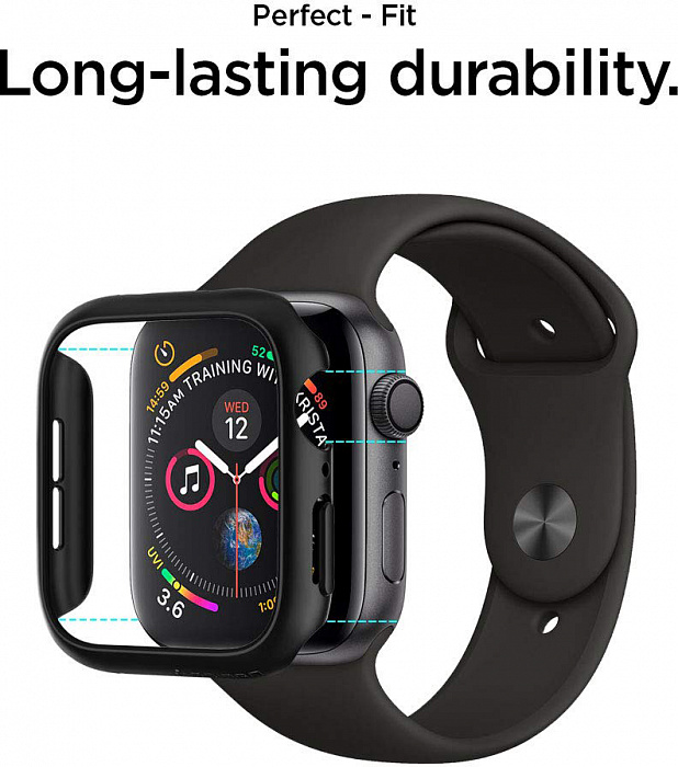 Чехол Spigen Thin Fit (061CS24484) для Apple Watch Series 4 40 mm (Black) купить в интернет-магазине icover