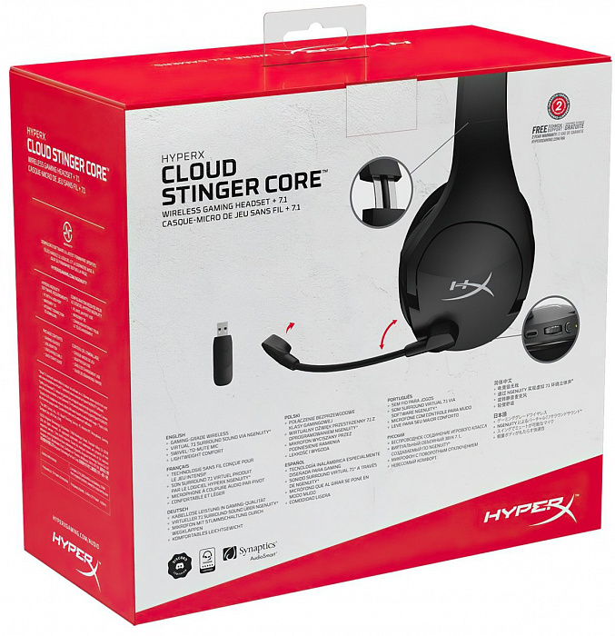 Беспроводная игровая гарнитура HyperX Cloud Stinger Core 7.1 HHSS1C-BA-BK/G (Black) купить в интернет-магазине icover