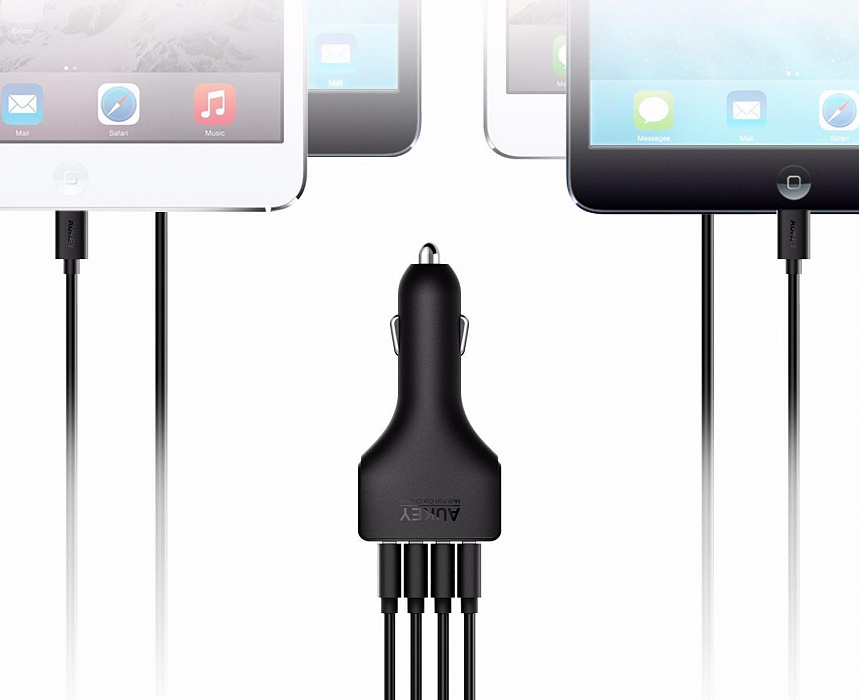 Автомобильное зарядное устройство Aukey Car Charger CC-01 (Black) купить в интернет-магазине icover