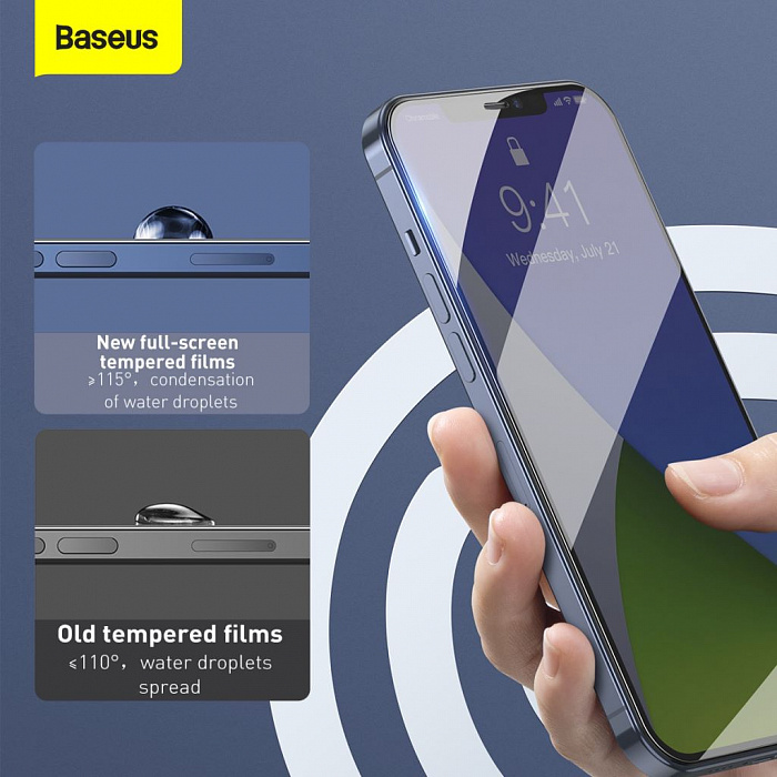 Защитное стекло Baseus Full-screen Curved Tempered 0.3mm (SGAPIPH67N-KA01) для iPhone 12 Pro Max (Black) купить в интернет-магазине icover