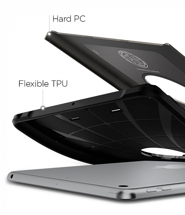 Чехол-накладка Spigen Tough Armor (053CS22261) для iPad 9.7 (Gun metal) купить в интернет-магазине icover
