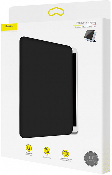 Комплект Baseus Simplism Y-Type Leather LTAPIPD-ASM01 + Tempered Glass SGAPIPD-CX02 для iPad Pro 11 (Black) купить в интернет-магазине icover