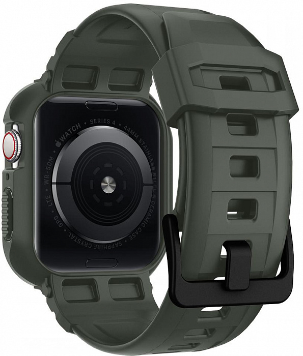 Чехол Spigen Rugged Armor Pro (062CS26016) для Apple Watch series 7/SE/6/5/4 45mm/44mm (Military Green) купить в интернет-магазине icover