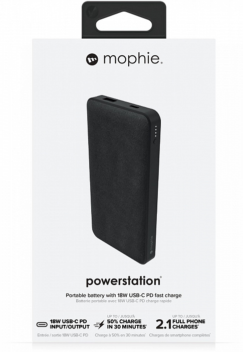 Внешний аккумулятор Mophie Powerstation PD 10K (401105999) USB-C 10000 mAh (Black) купить в интернет-магазине icover
