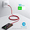 Кабель для iPod, iPhone, iPad Anker PowerLine+ II (A8652091) Lightning/USB-C 0.9m (Red) купить в интернет-магазине icover