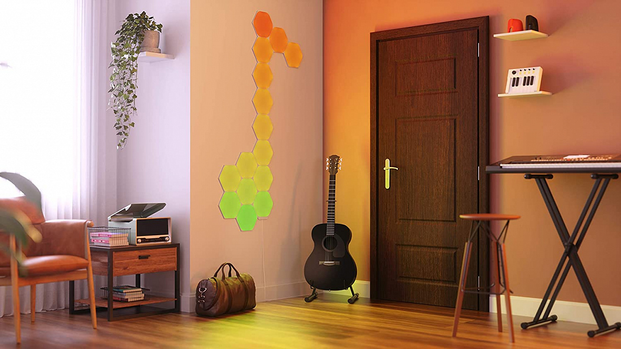Система освещения Nanoleaf Shapes Hexagon 9 панелей (NL42-0002HX-9PK) купить в интернет-магазине icover