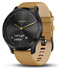 Умные часы Garmin Vivomove HR Premium 127-204 mm 010-01850-00 (Onyx Black/Tan Suede) купить в интернет-магазине icover