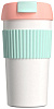 Термостакан-непроливайка KissKissFish Rainbow Vacuum Coffee Tumbler (Pink/Mint/White) купить в интернет-магазине icover
