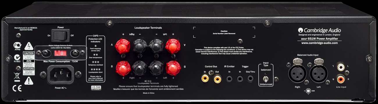 Cambridge Audio Azur 651W - усилитель мощности (Black) купить в интернет-магазине icover