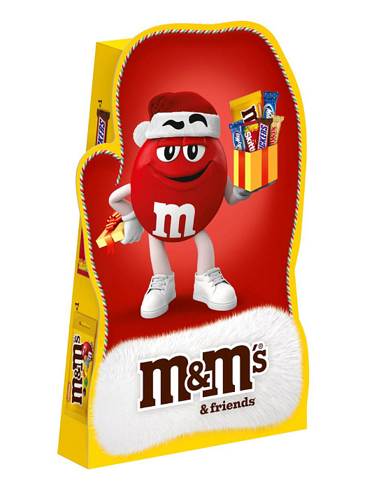 Сладкий подарок M&M's & Friends Варежка на Новый Год, набор конфет M&M's, Skittles, Snickers, Milky Way, Twix (3 х 121 г.) купить в интернет-магазине icover