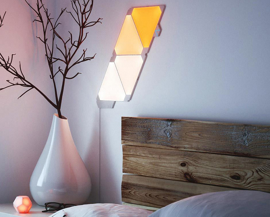 Комплект умных ламп Xiaomi Nanoleaf с модулем Rhytm (4 панели) купить в интернет-магазине icover