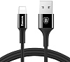 Кабель для iPod, iPhone, iPad Baseus Shining Cable with Jet metal 1m USB to Lightning CALSY-01 (Black) купить в интернет-магазине icover