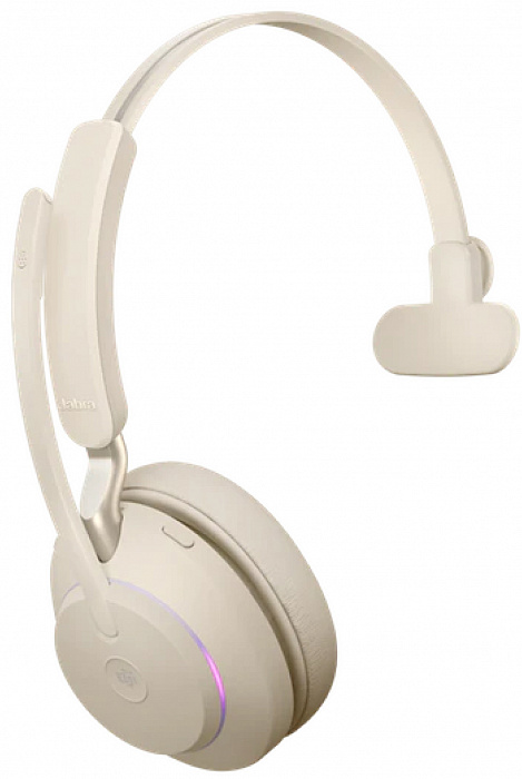 Гарнитура Jabra Evolve2 65 Link380c UC Mono Stand 26599-889-888 (Beige) купить в интернет-магазине icover