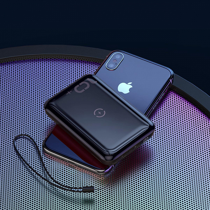Внешний аккумулятор Baseus Mini S Bracket 10W Wireless Charger 10000mAh (Black) купить в интернет-магазине icover