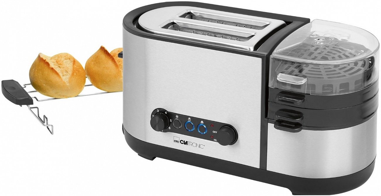 Тостер многофункциональный Clatronic TAM 3688 (Silver) купить в интернет-магазине icover