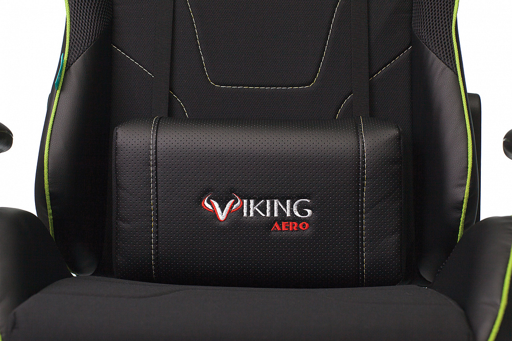 Игровое кресло Бюрократ Zombie VIKING 4 AERO (Black/Light Green) купить в интернет-магазине icover