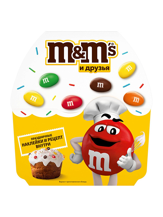 Подарочный набор M&M'S и друзья Пасхальный кулич, набор шоколадных конфет M&M'S, Twix, Milky Way, Bounty, Skittles (2 х 141 г.) купить в интернет-магазине icover