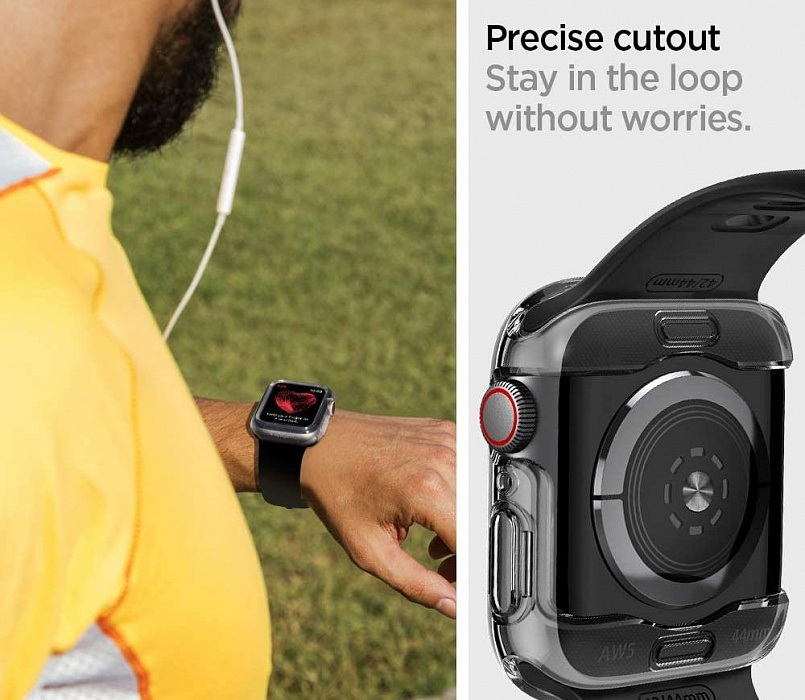 Чехол Spigen Ultra Hybrid (ACS00428) для Apple Watch Series SE/6/4/5 44mm (Clear) купить в интернет-магазине icover