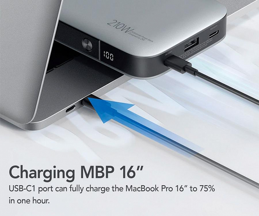 Внешний аккумулятор Xiaomi ZMI QB826G 25000 mAh (Grey) купить в интернет-магазине icover