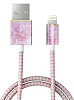 Кабель iDeal Port (IDFCL-52) USB to Lightning (Pillion Pink Marble) купить в интернет-магазине icover