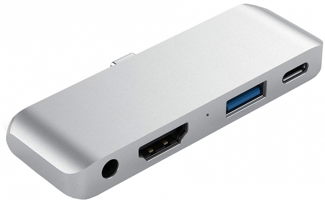 Адаптер Satechi Aluminum Type-C для iPad Pro (Silver) купить в интернет-магазине icover