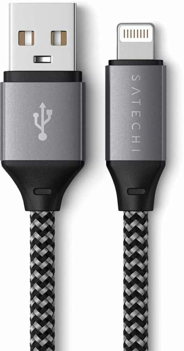 Кабель Satechi ST-TAL10M USB-A/Lightning 25cm (Space Grey) купить в интернет-магазине icover