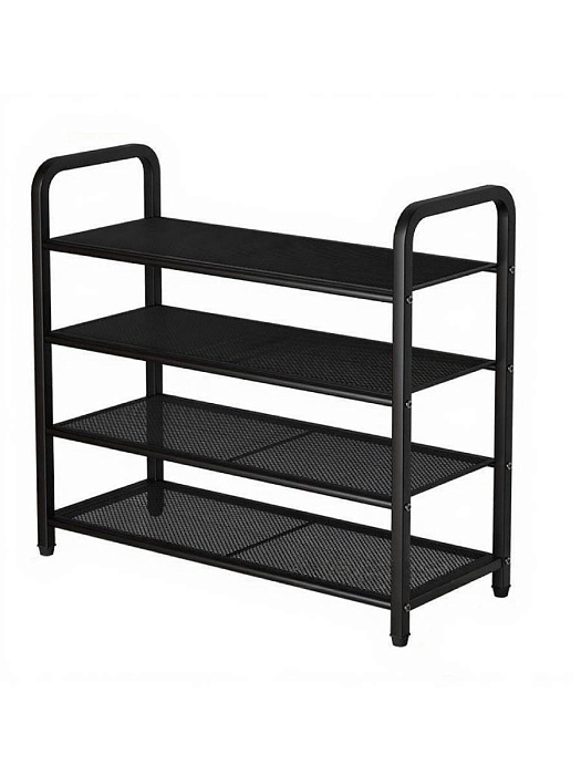 Обувница Ridberg узкая металлическая 4 полки (Black) купить в интернет-магазине icover