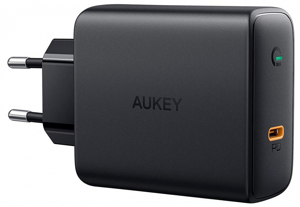 Сетевое зарядное устройство Aukey 60W PD Wall Charger with GaN Power Tech (Black) купить в интернет-магазине icover