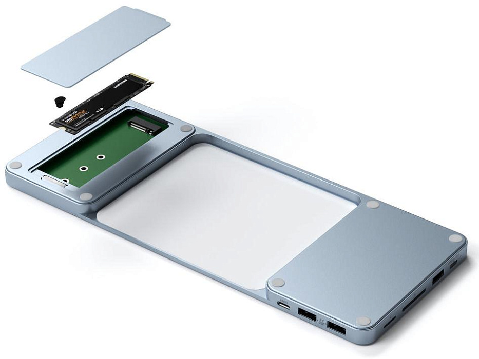 Док-станция Satechi USB-C Slim Dock для iMac 24" (Blue) купить в интернет-магазине icover